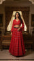 Red Mirrorwork Tie-Knot Top & Flared Skirt Set – “Nakhrewali