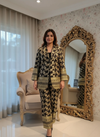 Black & Gold Brocade Blazer Co-ord Set – Festive & Party Wear Ensemble
