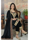 Luxury Black Velvet Kurta Set with Embroidered Dupatta – Festive & Wedding Collection