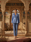 Royal Blue Brocade Blazer & Trouser Co-ord Set