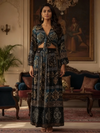Handcrafted Mirrorwork Tie-Knot Top with Flared Skirt