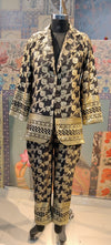 Black & Gold Brocade Blazer Co-ord Set – Festive & Party Wear Ensemble