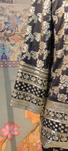 Black & Gold Brocade Blazer Co-ord Set – Festive & Party Wear Ensemble