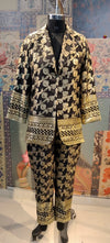 Black & Gold Brocade Blazer Co-ord Set – Festive & Party Wear Ensemble