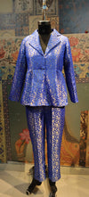 Royal Blue Brocade Blazer & Trouser Co-ord Set