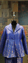 Royal Blue Brocade Blazer & Trouser Co-ord Set