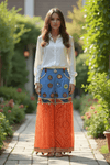Bandhani Fusion Palazzo Pants with Mirror Work & Pompom Hand Embroidery - Rajni Collection