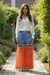 Bandhani Fusion Palazzo Pants with Mirror Work & Pompom Hand Embroidery - Rajni Collection