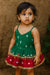 Bandhani Mirror Work Frock for Baby Girls – Green & Red Kidswear - Rajni Collection