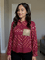 Bandhini Shirt Maroon with Golden Sequin Pocket – Festive Fusion Wear - Rajni Collection