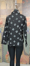 Black Man Bandhani Print Shirt with Handcrafted Patch Pocket - Rajni Collection