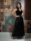 Black Shimmer Boho Maxi Dress - Rajni Collection