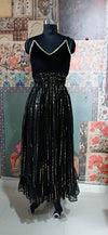 Black Shimmer Boho Maxi Dress - Rajni Collection