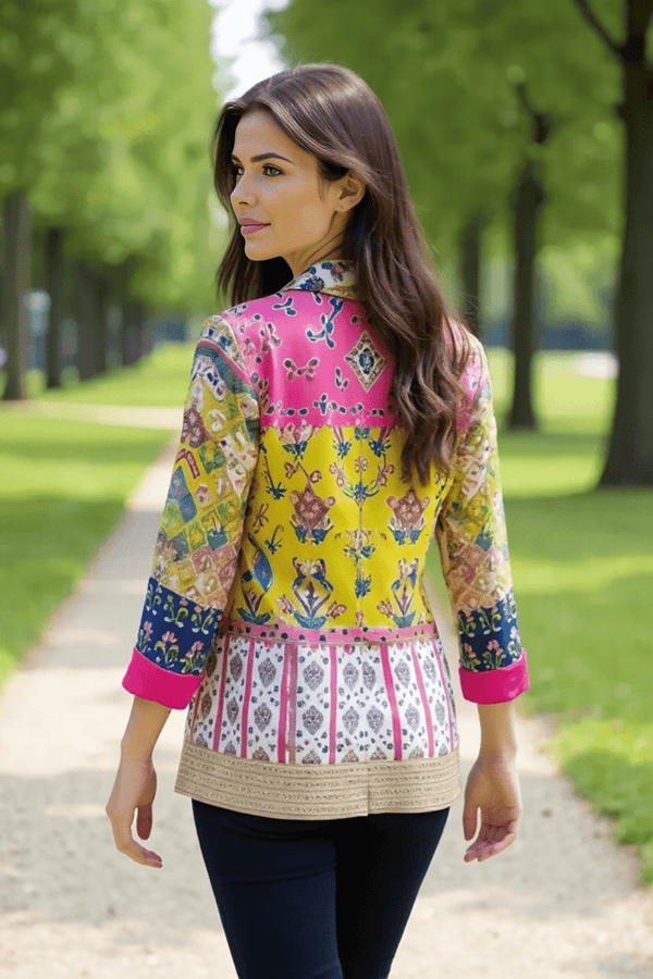 Blazer Set Multicolor Boho Fusion Printed - Rajni Collection