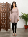 Blush Pink Shimmer Tunic with Long Sleeves - Rajni Collection
