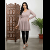 Blush Pink Shimmer Tunic with Long Sleeves - Rajni Collection