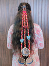 Boho Braided Hair Accessory with Mirror & Shell Embellishments - Rajni Collection