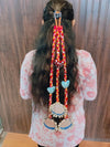 Boho Braided Hair Accessory with Mirror & Shell Embellishments - Rajni Collection