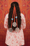 Boho Braided Hair Accessory with Mirror & Shell Embellishments - Rajni Collection