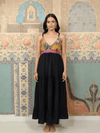 Boho Patchwork Black Maxi Dress - Rajni Collection