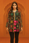 Boho Phulkari Mirror Work Kurti – Multicolor Embroidered Jacket Style - Rajni Collection