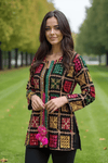 Boho Phulkari Mirror Work Kurti – Multicolor Embroidered Jacket Style - Rajni Collection