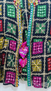Boho Phulkari Mirror Work Kurti – Multicolor Embroidered Jacket Style - Rajni Collection