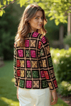 Boho Phulkari Mirror Work Kurti – Multicolor Embroidered Jacket Style - Rajni Collection