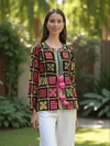 Boho Phulkari Mirror Work Kurti – Multicolor Embroidered Jacket Style - Rajni Collection