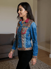 Boho Regal Hand - Embroidered Denim Jacket – Luxe Fusion Wear - Rajni Collection