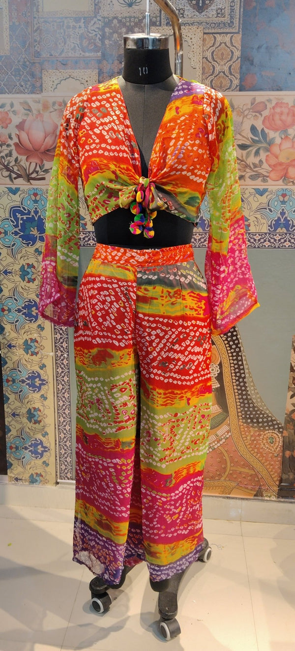 Co - ord Set Bandhini Boho Vibe Multicolor - Rajni Collection