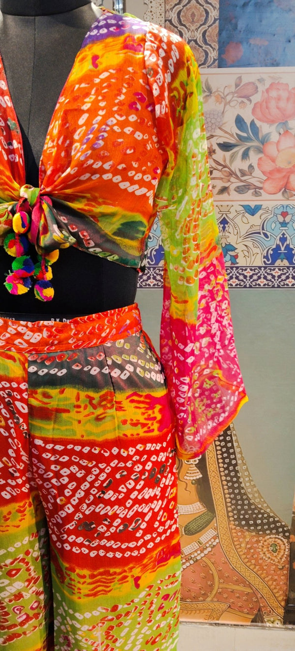 Co - ord Set Bandhini Boho Vibe Multicolor - Rajni Collection
