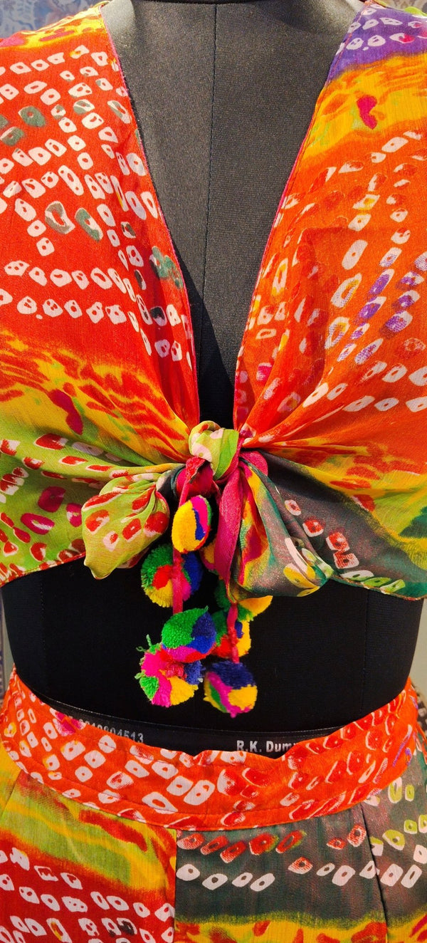 Co - ord Set Bandhini Boho Vibe Multicolor - Rajni Collection