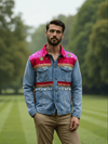 Embellished Denim Fusion Jacket with Rajasthani - Rajni Collection