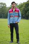 Embellished Denim Fusion Jacket with Rajasthani - Rajni Collection