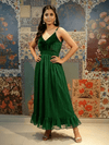Emerald Green Boho Maxi Dress - Rajni Collection
