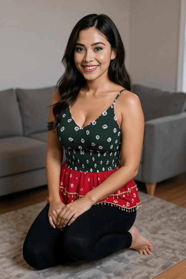 Festive Boho Tassel Peplum Top - Rajni Collection