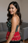 Festive Boho Tassel Peplum Top - Rajni Collection