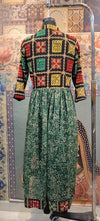 Green Handcrafted Phulkari Embroidered Shrug - Rajni Collection