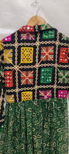 Green Handcrafted Phulkari Embroidered Shrug - Rajni Collection