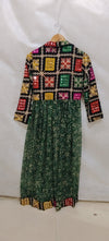 Green Handcrafted Phulkari Embroidered Shrug - Rajni Collection