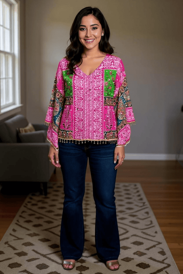 Gulabi Fusion Boho Top - Rajni Collection