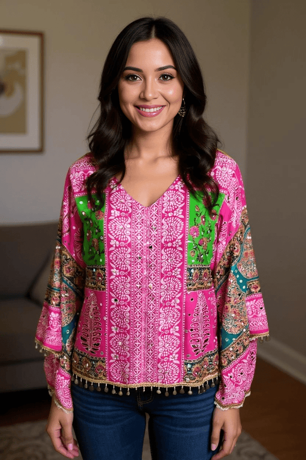 Gulabi Fusion Boho Top - Rajni Collection