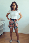 Gypsy Boho Patchwork Embroidered Shorts Mirror Work – Festival & Casual Wear - Rajni Collection