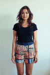 Gypsy Boho Patchwork Embroidered Shorts Mirror Work – Festival & Casual Wear - Rajni Collection