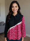 Half & Half Panelled Shirt - Rajni Collection
