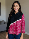 Half & Half Panelled Shirt - Rajni Collection