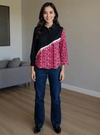 Half & Half Panelled Shirt - Rajni Collection