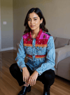 Handmade Boho Patchwork Jacket – Ethnic Denim Fusion - Rajni Collection