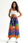 Multi - Color Bandhini Layered Skirt with Tassel - Rajni Collection